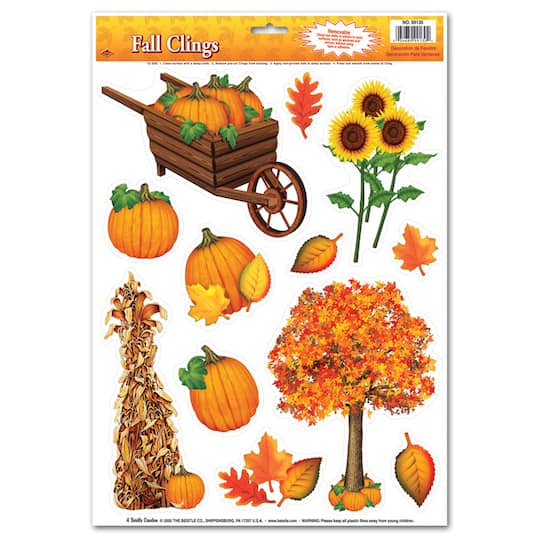Beistle Fall Clings, 48ct.